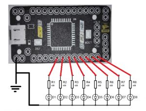 circuito 8 leds
